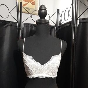 Intimately Free People Lace Bra Size M Elegant White Lace Bralette